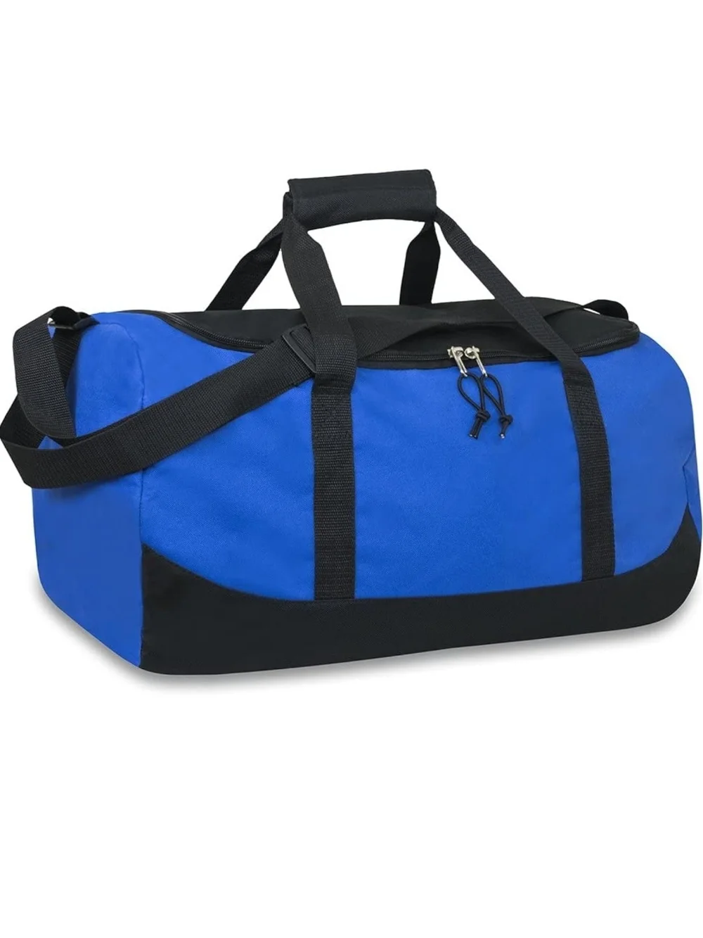 Classic Blue & Black Weekend Gym Duffel Bag - 17x10x10